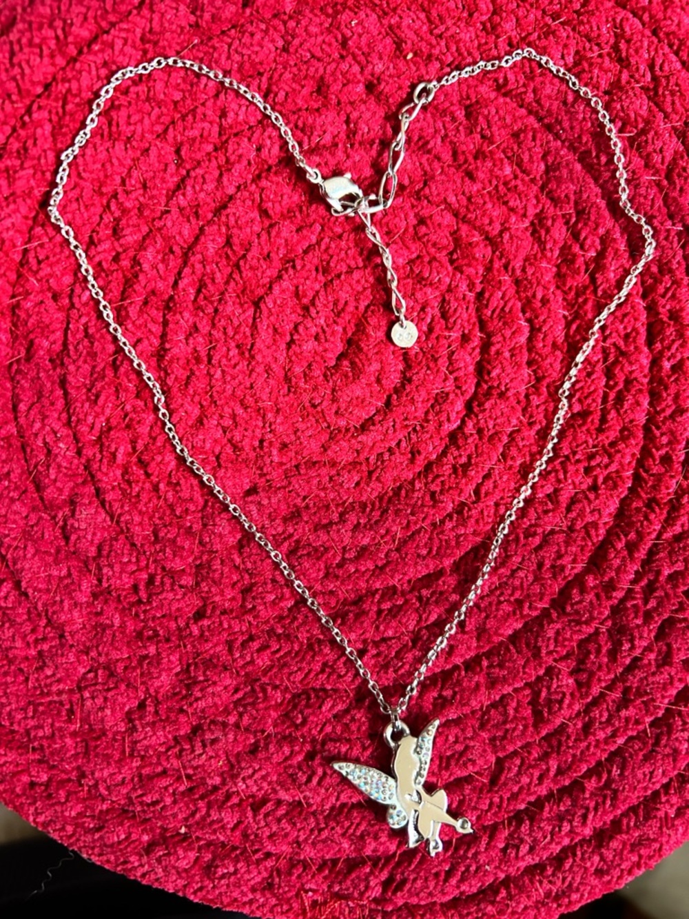 Disney Swarovski Crystal style Tinkerbell Necklace - Picture 2 of 3